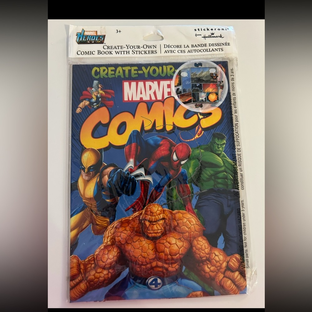 Marvel Create-Your-Own Comic Book With Stickers – Hallmark Stickeroni – 2008